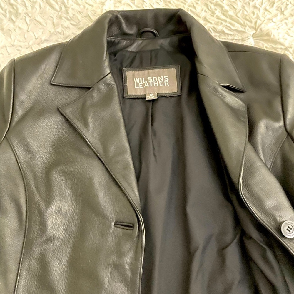 Black Leather Jacket M Wilsons